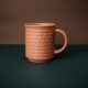 Oval Brick Clay Coffee Mug – Rustic Handmade Mug