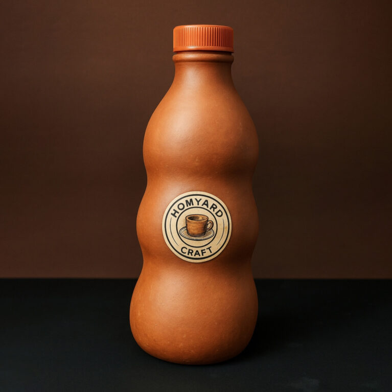 Handmade Clay Water Bottle – 1000ml. Natural Cool Bottle