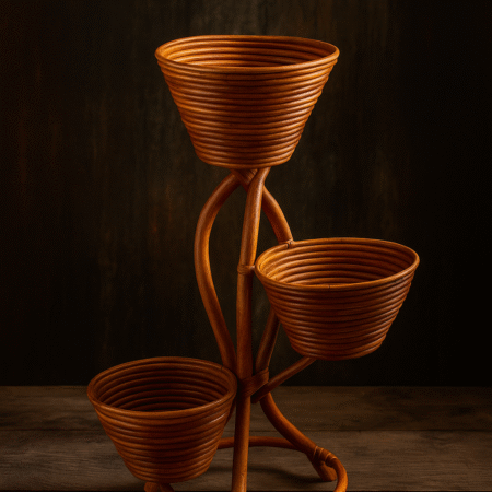 3-Tier Bamboo Planter Stand for Your Garden Design